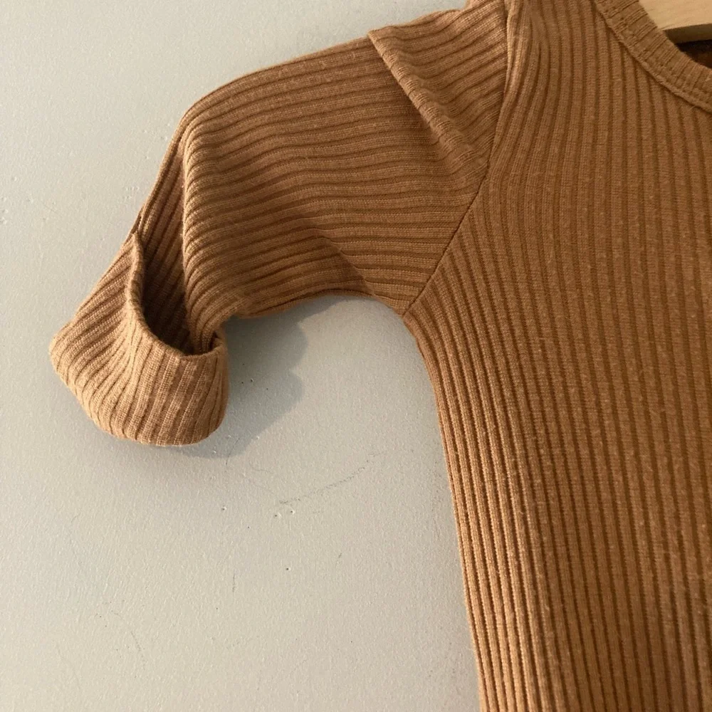 $23 ADD ON mebie baby ribbed knitted baby gown 0-3M Zara Little Co. Janie & Jack